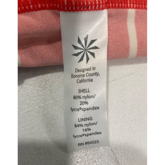 Athleta Tankini Swim Top 30D/DD Red striped Built-In Wire Bra & Adjustable Strap - Picture 4 of 14